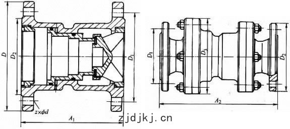 Y43X型(xíng)不(bù)鏽(xiù)鋼比(bǐ)例(lì)式(shì)減壓閥(fá)PN10～PN16外(wài)形尺(chǐ)寸圖